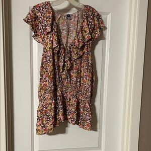 Old Navy Floral Ruffle Blouse - Multicolor